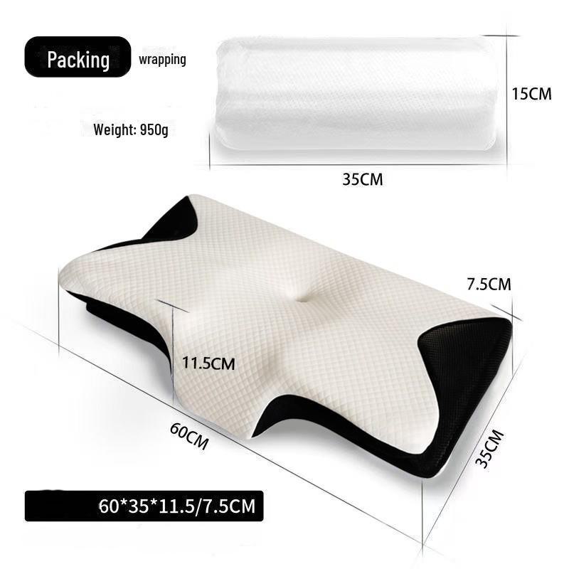 Breathable Memory Foam Butterfly Pillow for Neck Support and Cervical Correction