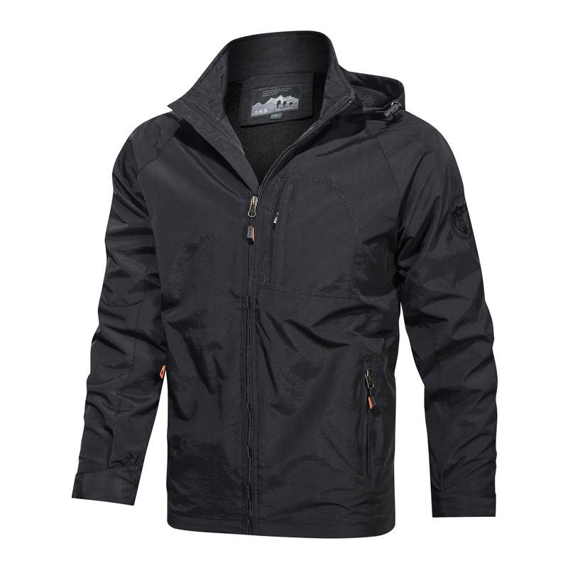 Men's Hooded Windbreaker Jacket - Casual Outdoor Spring 2026