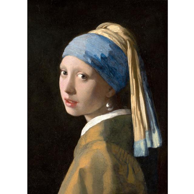 Сережки з перлами Vermeer. Дівчина. 1665. Виставковий плакат, надрукований на полотні. Прикраса дому