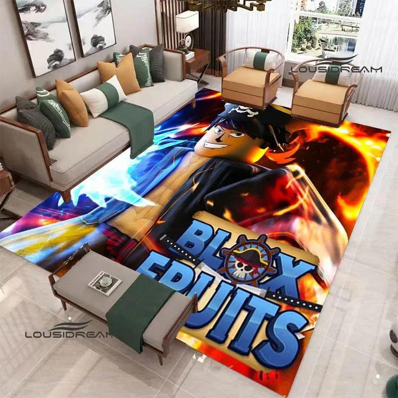 3D Game B-blox Fruits Printed Carpet Non -slip Carpet Bedroom Decoration Living Room Decoration Washroom Floor Mat Birthday Gift