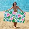 Beach Towel Tropical Palm Hibiscus Print Microfiber Towel for Men Women Summer Beach Pool Camping Gym Yoga Outdoor Holiday