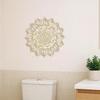 Glamoröst Guld Mandala Lotus Metallväggkonst Set Prydnadsbåge Spirituell Heminredning Halloween Julklapp