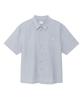 THE COLDEST MOMENT Tcm Mini Logo Textured Half Shirt (Blue Gray)
