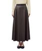 JUPE ROPE PICNIC Cuir Synthétique Évasée Longue Marron M, (20),