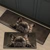 1Pcs Anti Fatigue Kitchen Rugs, French Bulldog Print Waterproof Non-Slip Thick Cushioned Kitchen Mat Heavy Duty Comfort Standing Mat for Kitchen