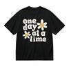 Men's Trend Breathable Classic T-Shirt One Day At A Time Flower Printed Tee