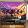 1pc Extra Large Majestic Running Horses Landscape Photo Tapestry Polyester Aesthetic Wall Hanging Decor for Living Room Bedroo