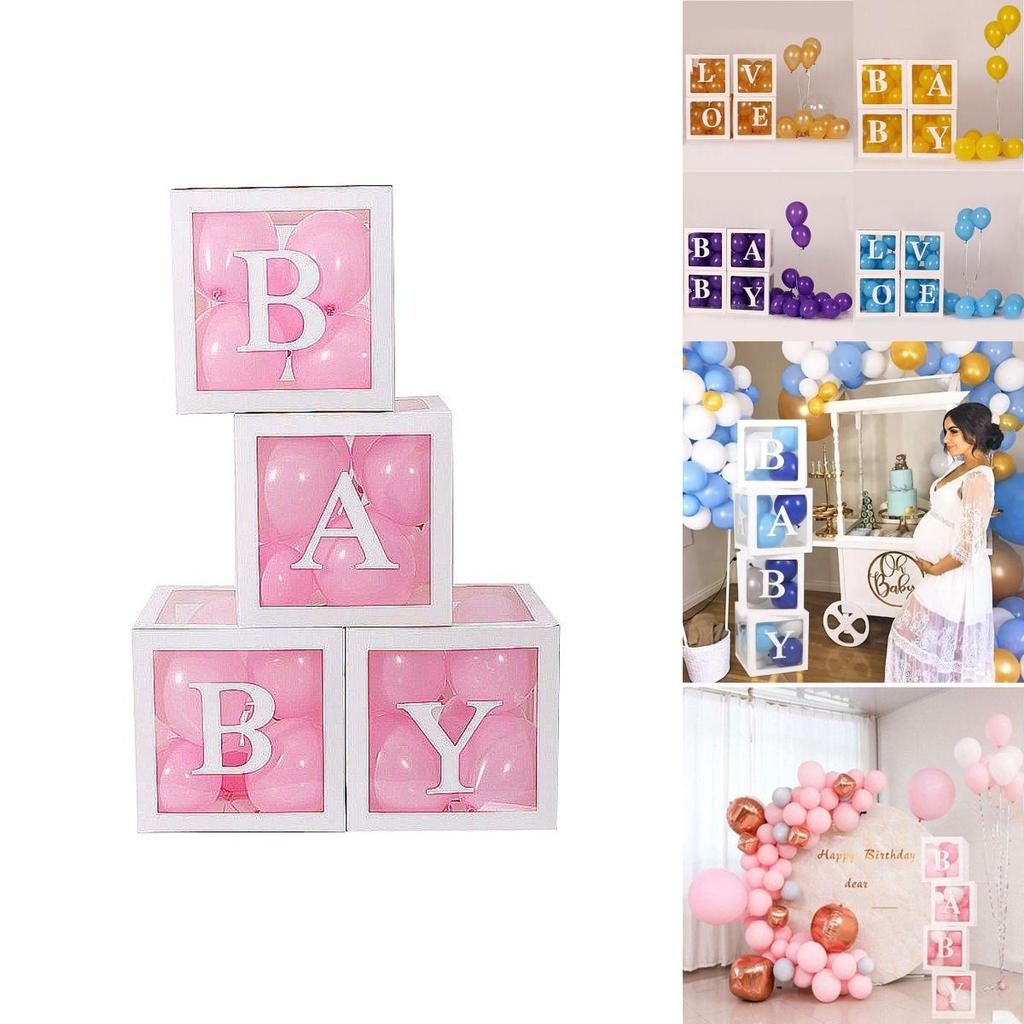Stylish Transparent Cube Box For Boy Girl Baby Shower And Wedding Decorations