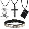 Anime Todesbuch Anhänger Halskette Schwarzes Buch Design Colar Seilkette Punk Kreuz Choker Schmuck Fans Requisite Accessoires