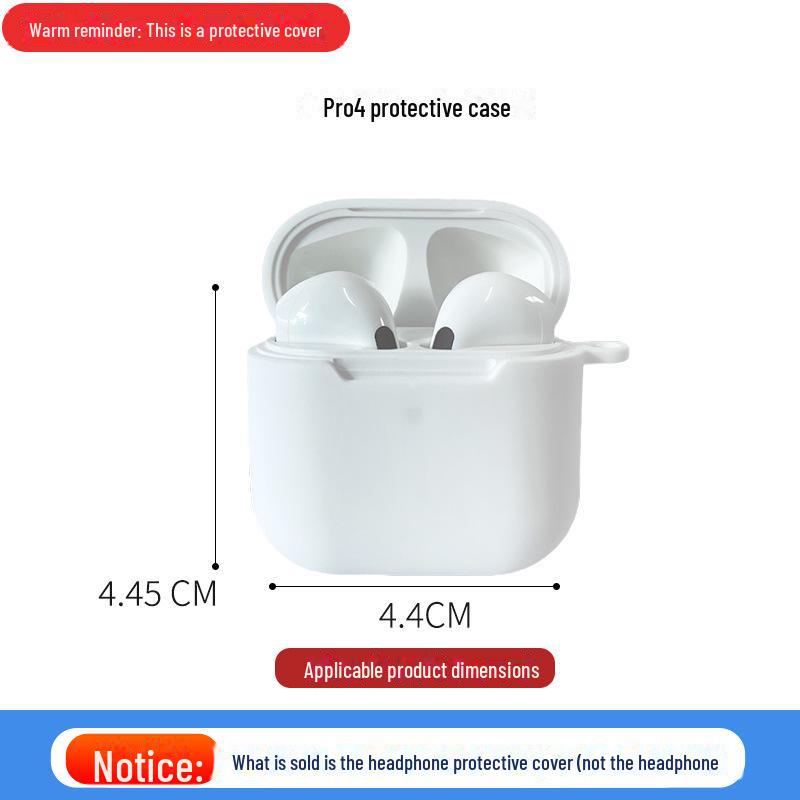 Apple Pro4 Bluetooth Headset Protective Silicone Soft Shell - Anti-fall Earphone Cover