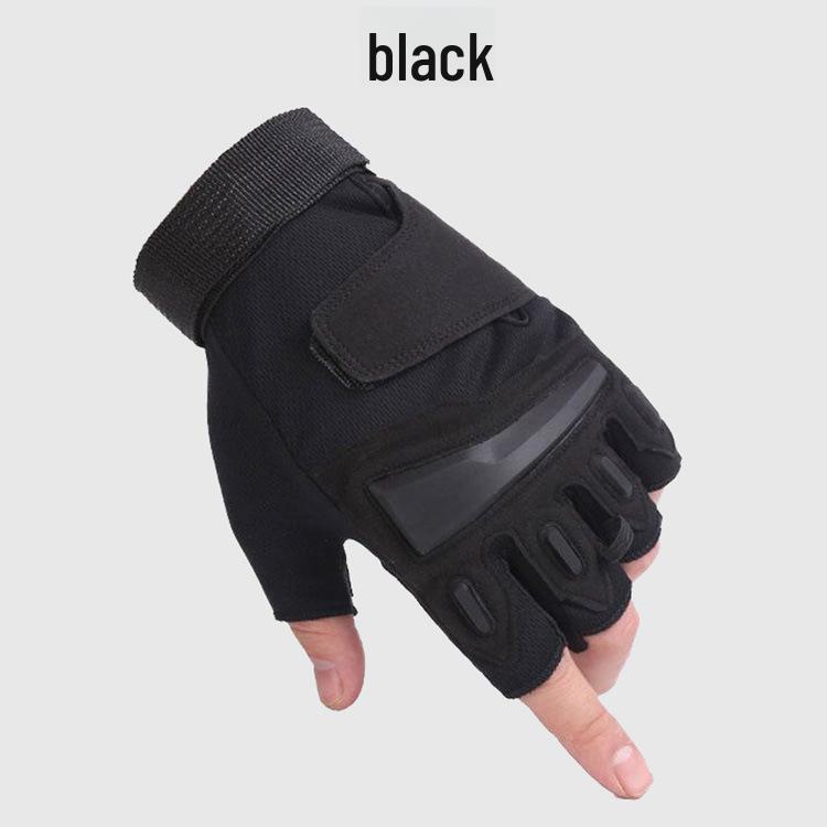 Men's Tactical Fitness Fingerless Sports Gloves - Breathable Cycling Half-Finger Gloves