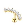 1Pc G23 Titanium Ear Tragus Cartilage Helix Daith Piercing Stud Earrings for Women Internal Thread Labret Piercing Lip Ring 16G
