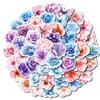 50 PIÈCES Autocollants de Fleurs Aquarelle Esthétiques, Autocollants Décoratifs Mignons Floraux Imperméables Graffiti pour Journal