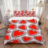 3pcs Heart Pattern Bedding Set, Breathable and Soft, Suitable for All Seasons, Ideal for Home Use, Suitable for Bedroom Decor Yy250821234