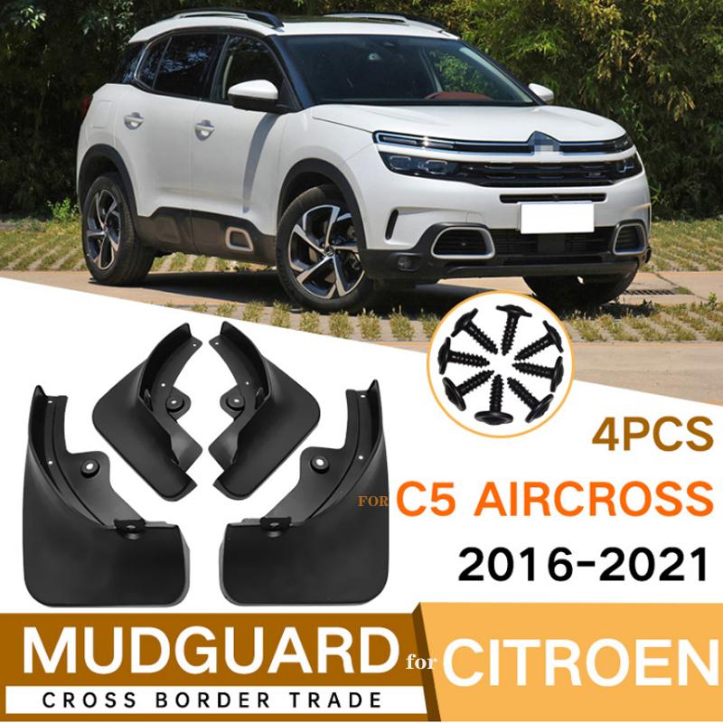 4 Peças Para-lamas Dianteiros Traseiros para Carro para Citroen Tianyi C5 Aircross 2016- 2018 Abas Protetoras de Lama para Para-choque