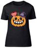 Pumpkin Kisses Halloween Wishes Womens T-Shirt Trick or Treat Spooky Costume Tee