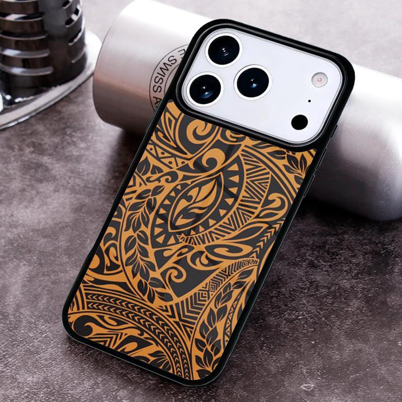 Maori Tribal Samoan Polynesian soft Phone Case for iPhone 17 16 15 Pro Max Air 14 13 12 11 Plus Shockproof Capa Cover