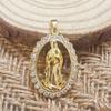 Europeisk och Amerikansk Mode Jungfru Maria Hänge Halsband för Kvinnor Lyckoamulett Kristna Religiösa Smycken Tillbehör Gåva