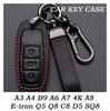 New Soft Car Remote Key Case Cover Shell Fob for A3 A4 B9 A6 A7 4K A8 E-tron Q5 Q8 C8 D5 SQ8 Key Protection Bag Accessories