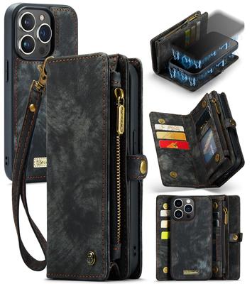 For iPhone 13 Pro CaseMe-008 Detachable Multifunctional Horizontal Flip Leather Case