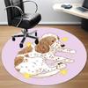 1pc Dog Stars Office Round Rug, Carpet for Office, Gaming, Lightweight Round Floor Mat Yy260205071