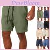 Comfortable Summer Mens Shorts With Moisture-wicking Fabric For Yoga And Fitness