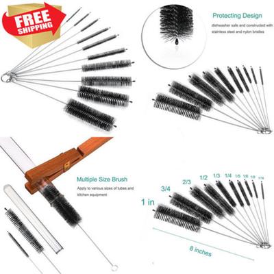 10Pcs/Set Nylon Brush Set Washing Tools for Equipment Tube Pipe Cleaning