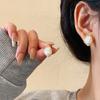 Vintage Irregular Baroque Pearl Stud Earrings for Women Personality Temperament Wedding Bride Jewelry Korea Earring Friend Gift