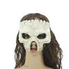 Totenkopf Gesichtsmaske Halloween Kostüm, Realistische 3D Skelett Halbmaske für Erwachsene Gruselige Party Cosplay Horror Requisiten
