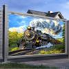 2D Klassischer Dampfzug Hintergrund, Outdoor Landschaftsfotografie Hintergrund