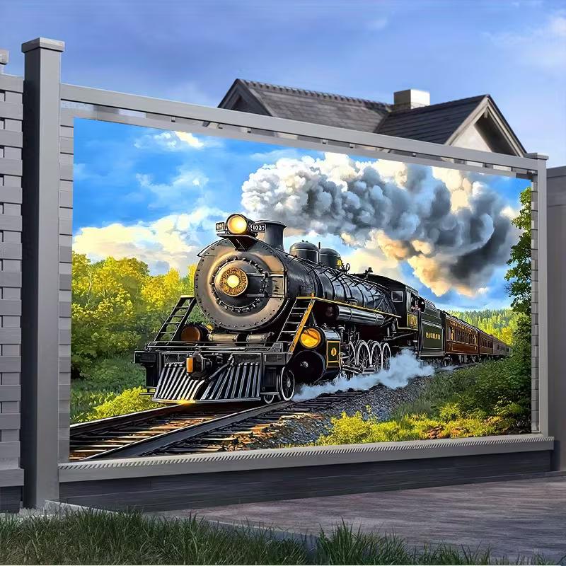 2D Klassischer Dampfzug Hintergrund, Outdoor Landschaftsfotografie Hintergrund
