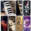 Love Music Guitar for Samsung Galaxy S21 Ultra Plus Note 20 10 9 8  S10 S9 S8 S7 S6 Edge Plus Black Phone Case