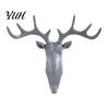 Entryway Hooks Deer Head Wall Hook, Adhesive Antler Decorative Hanger, Modern Stable Load Bearing Plastic Mount Organizer for Home Kitchen And