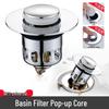 Basin Anti-Clogging Pop-Up Drain Stopper and Leak-Proof Filter Plug