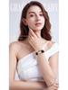 Stylish Sanda Square Steel & Leather Quartz Watch with Roman Numerals, Waterproof Design for Women