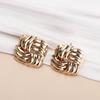 Zinc Zinc Alloy Wave Stud Earrings Vintage Twisted Earrings Jewelry Ear Studs Party
