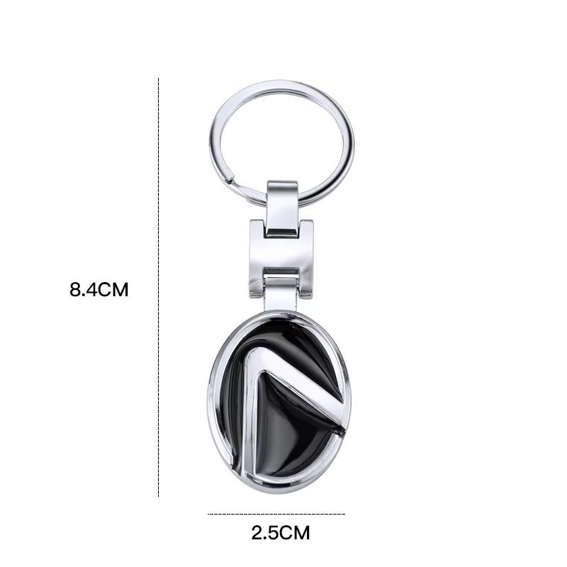 Interior Stickers 1Pc Car Key Chain Keyring Pendant Metal Keychain Holder Accessories For Lexus RX 300 IS 250 300 GX 400 460 UX MY3