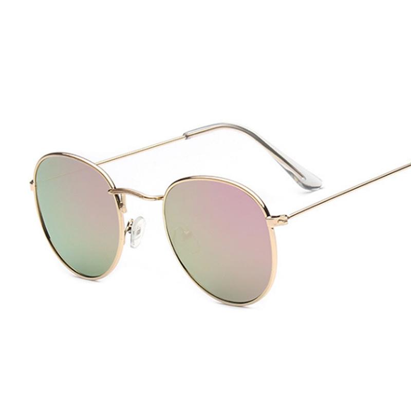 Brand Designer Round Vintage Retro Sunglasses Man Classic Vintage Sun Eyeglasses Male Small Frame Metal Material Outdoor Use Travel Oculos De Sol
