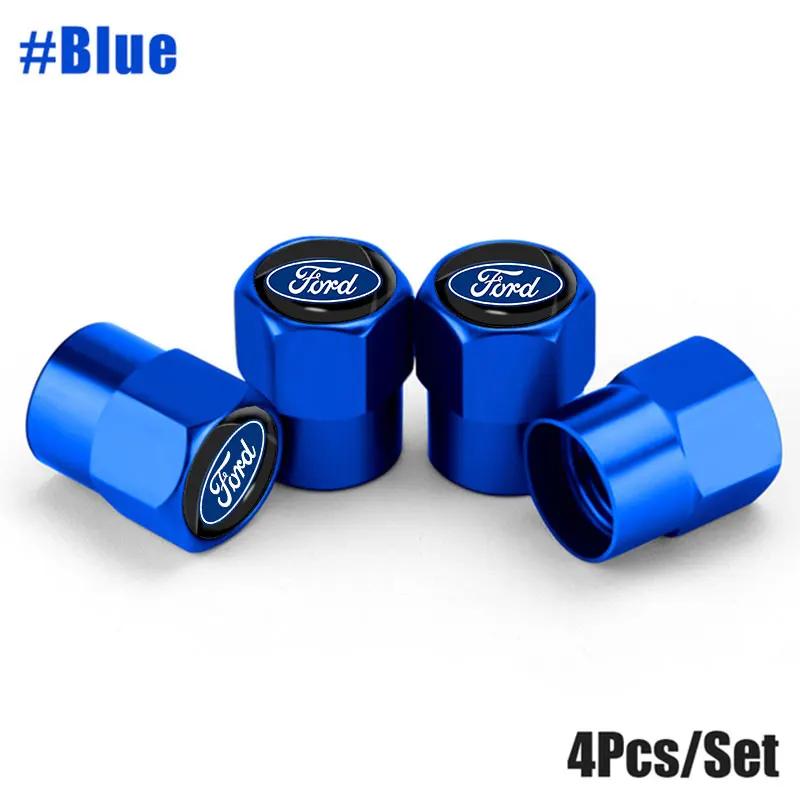 Car Sticker Car Sticker Ford 4Pcs/Set Car Wheel Tire Valve Caps Metal Stem Cover For Ford Escape Kuga Mondeo Ecosport Fiesta Foc