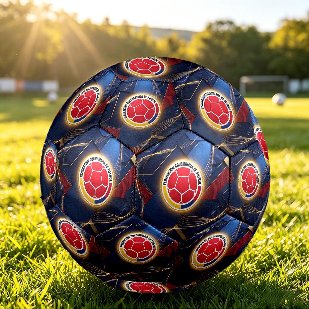 Colombia Football Printed Size 5 Soccer Ball Wear Resistant Standard Adult Training Football Fan Gift for Indoor Outdoor Match Sports