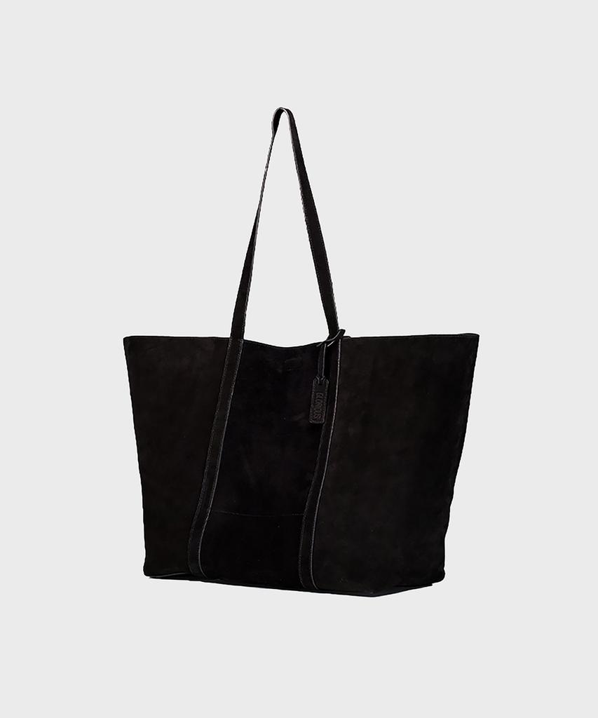 Noirer Suede Shopper Bag (Black)