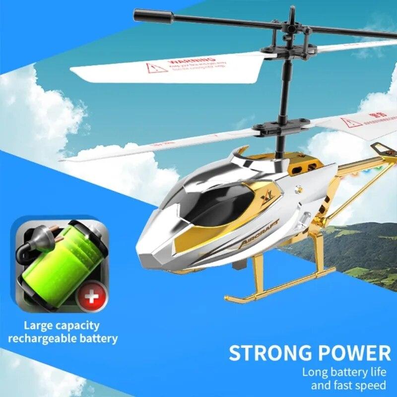 New 3.5CH Lightweight Anti-fall Alloy RC Helicopter USB Charging Anti-fall and Anti-collision Wireless Aircraft Flight Toy Kids Toys Gift