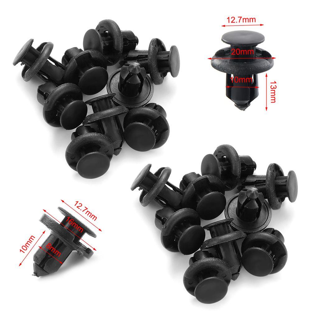 20Pcs Engine Cover Panel Bumper 8mm 10mm Hole Fastener Rivets Push Pin Retainer
