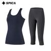 Seupika Yoga Set Sleeveless Top And Three-Quarter Length Leggings Spa613709