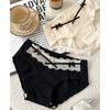 Women Cotton Underwear Antibacterial Plus Size Lace High Elastic Comfortable Panties