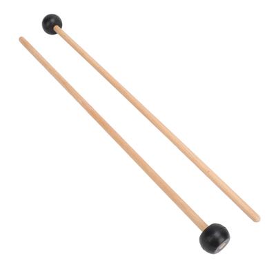 2PCS Glockenspiel Mallet Gummi und Massivholz 16,5 Zoll lange Zunge Trommel Mallet