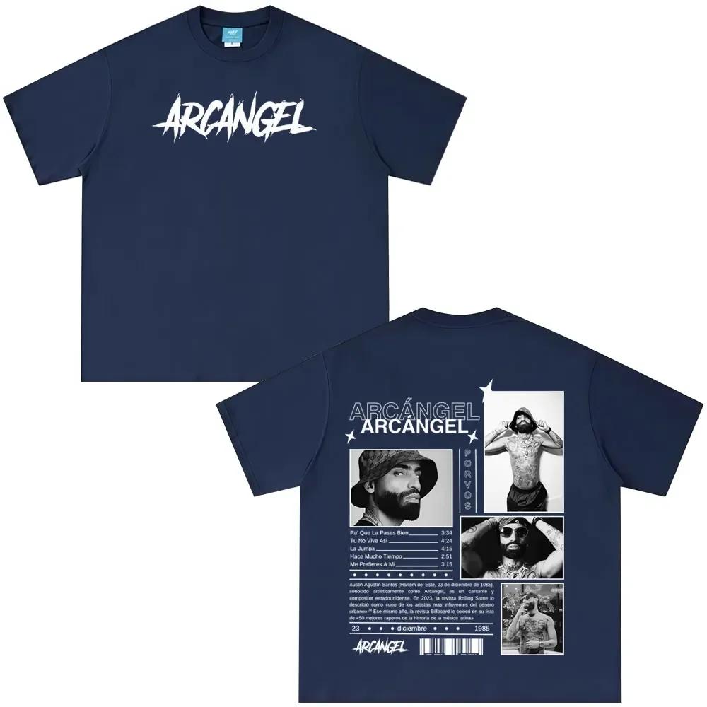 Rapper Arcangel Album 2025 T Shirt Unisexs Wounisex Clothing Hip Hop Fashion Oversized Short Sleeve Tshirt  Cotton Tshirts Fan Gift