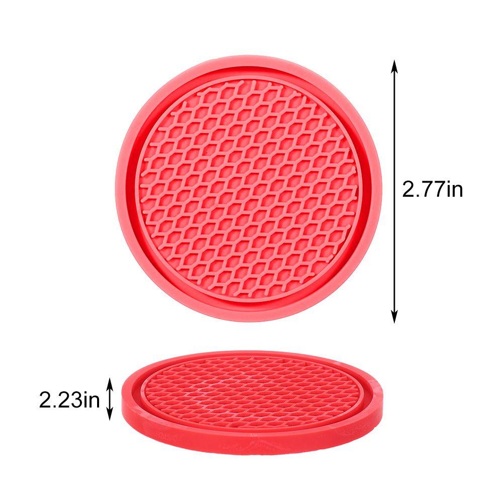 Car Coasters PVC Travel Auto Cup Holder Insert Coaster Anti Slip Vehicle Interior Accessories Cup Mats