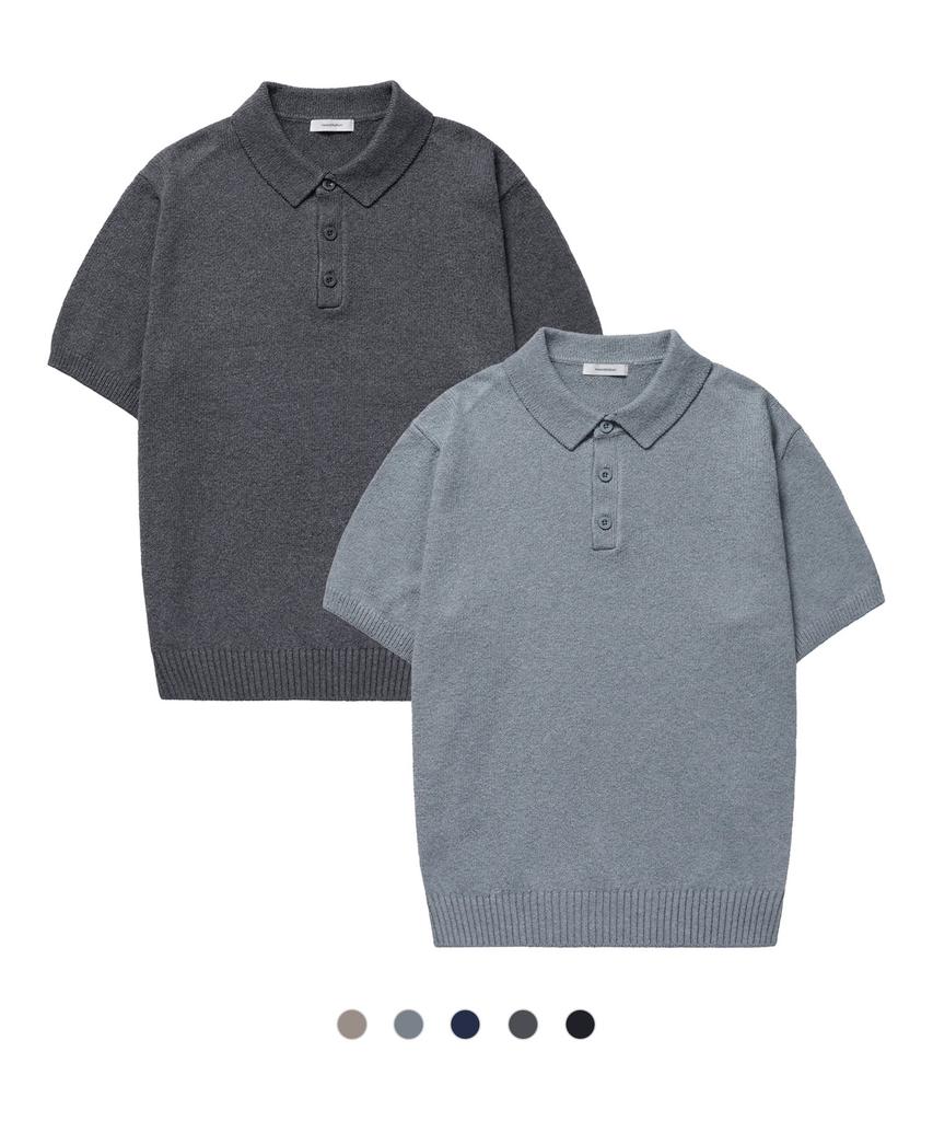 MANNERGRAM Upw Washable Cotton Polo Short Sleeve Knit - 5 Colors