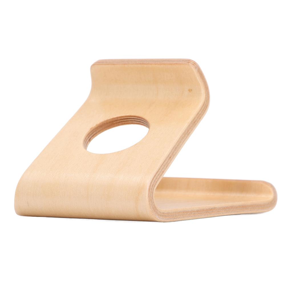 Wooden Phone Stand Waterproof Ergonomic Integrated Wood Tablet Holder with TPU Non Slip Pad
